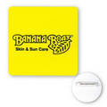 3.5" Square Shape Chipboard Advertising Political Campaign Button